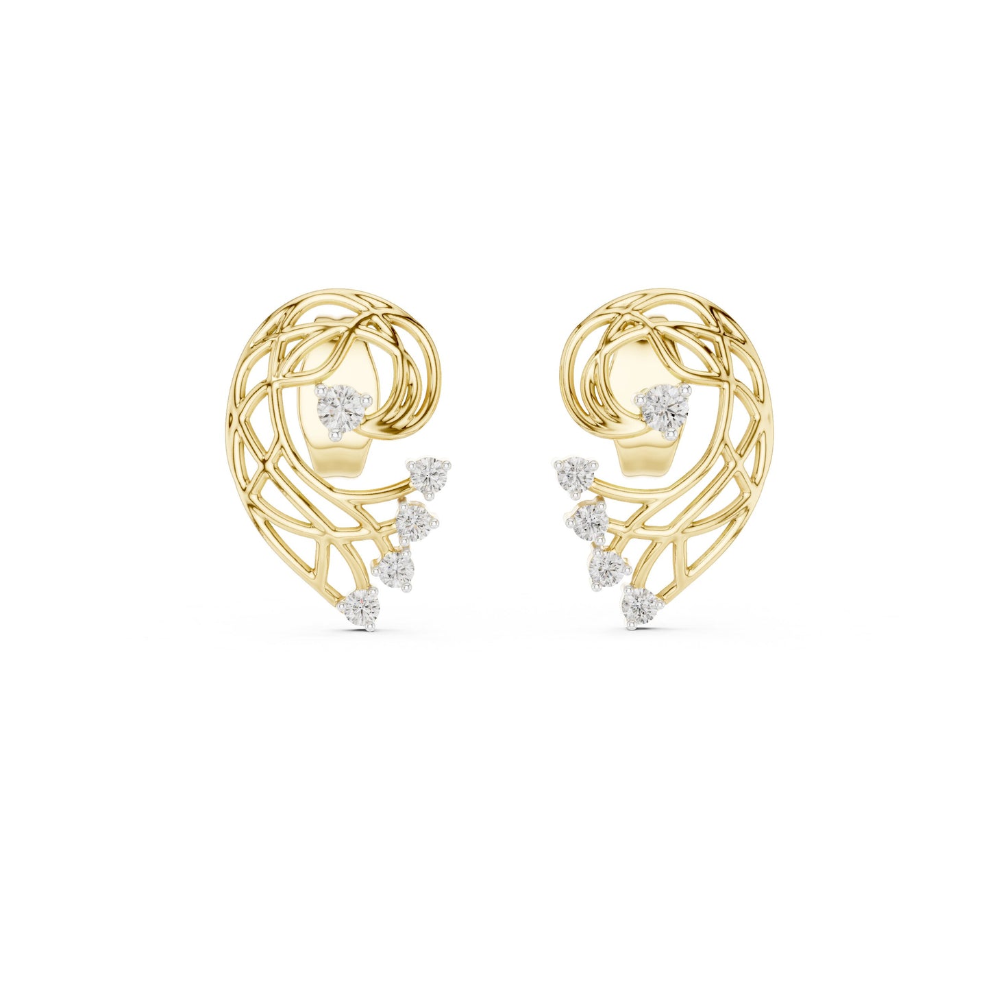 Round Climber Lab Grown Diamond Earrings