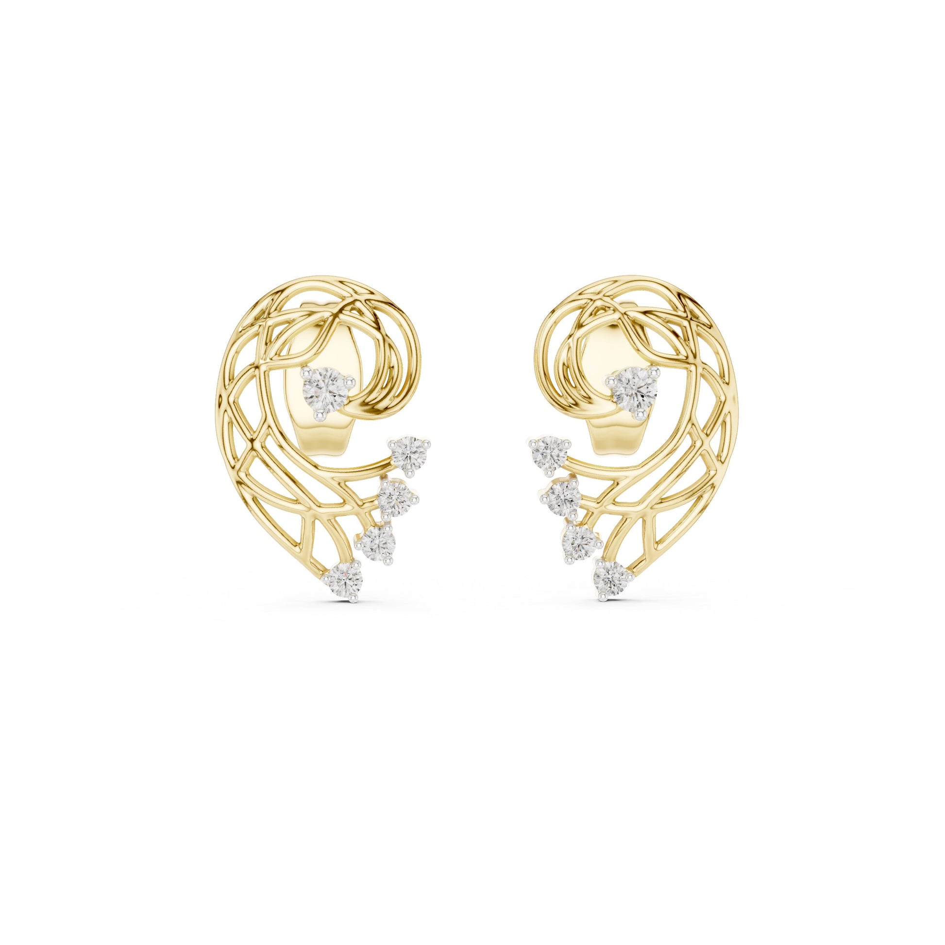 Round Climber Lab Grown Diamond Earrings