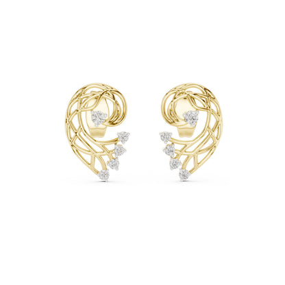 Round Climber Lab Grown Diamond Earrings