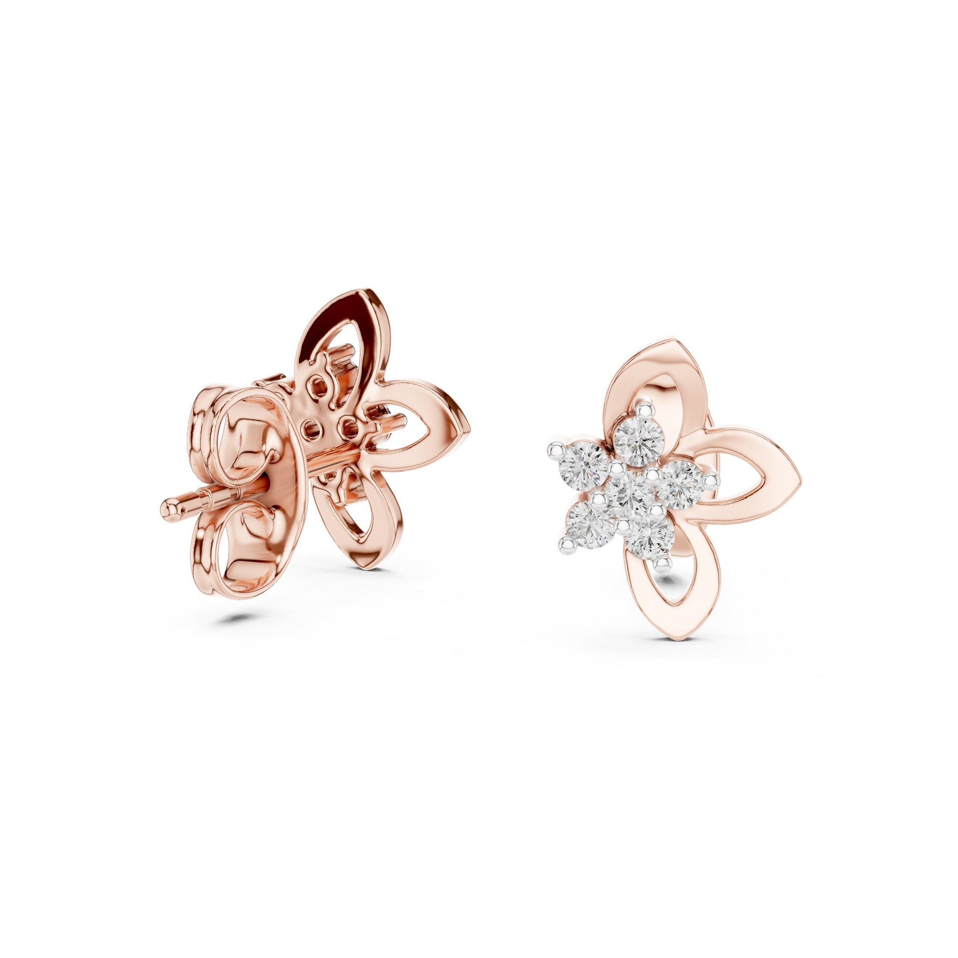 Round Stud Lab Grown Diamond Earrings