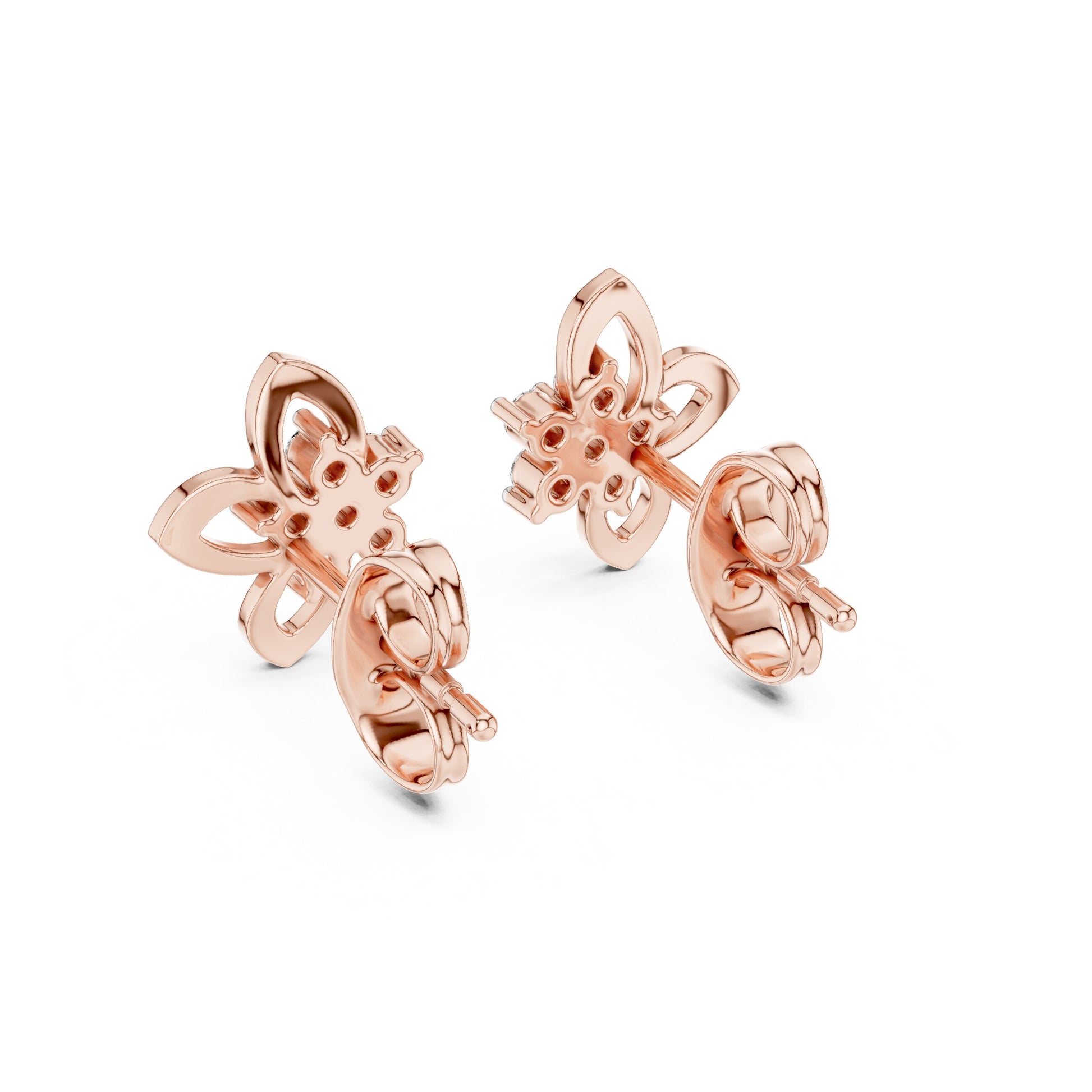 Round Stud Lab Grown Diamond Earrings