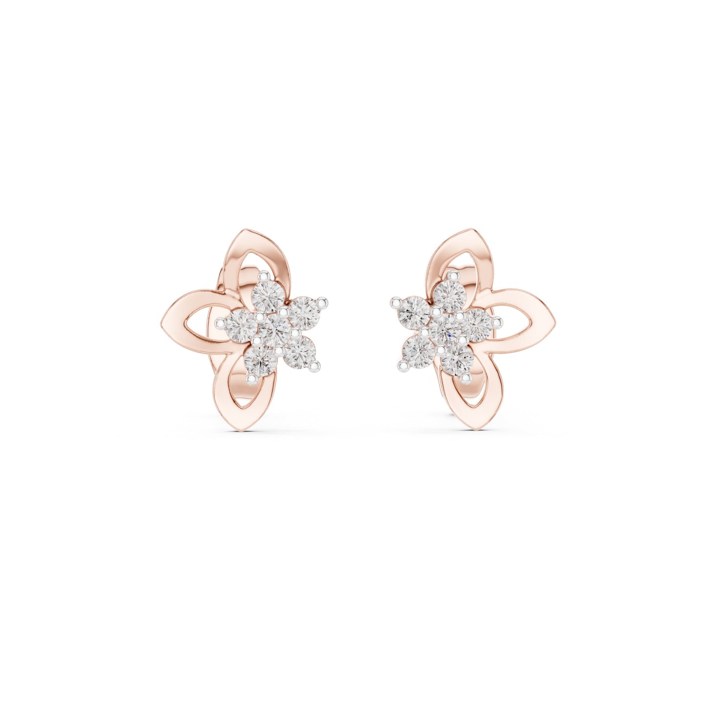 Round Stud Lab Grown Diamond Earrings