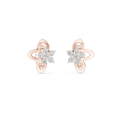 Round Stud Lab Grown Diamond Earrings