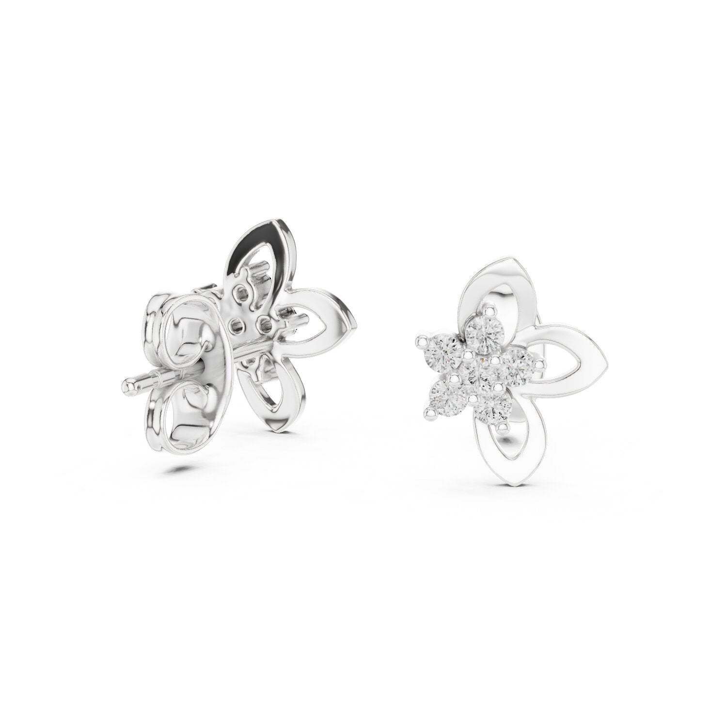 Round Stud Lab Grown Diamond Earrings