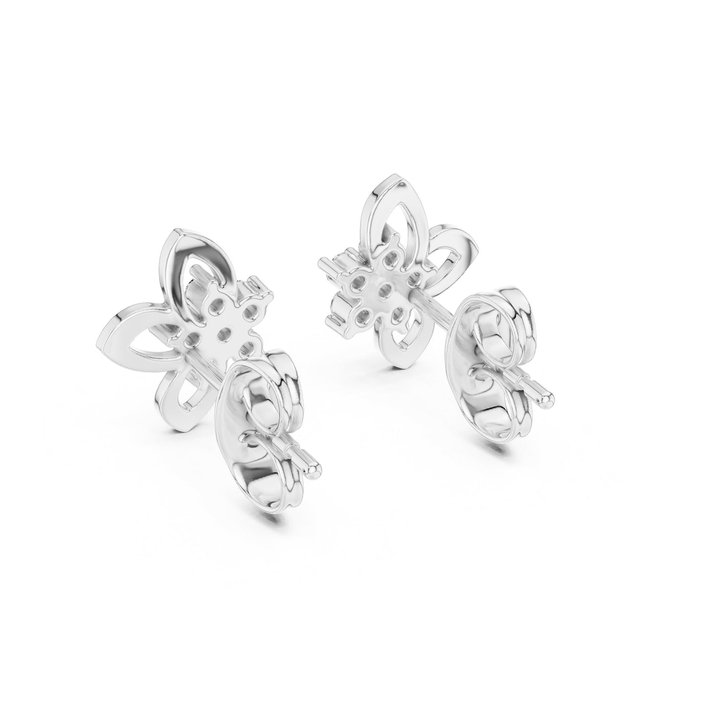 Round Stud Lab Grown Diamond Earrings