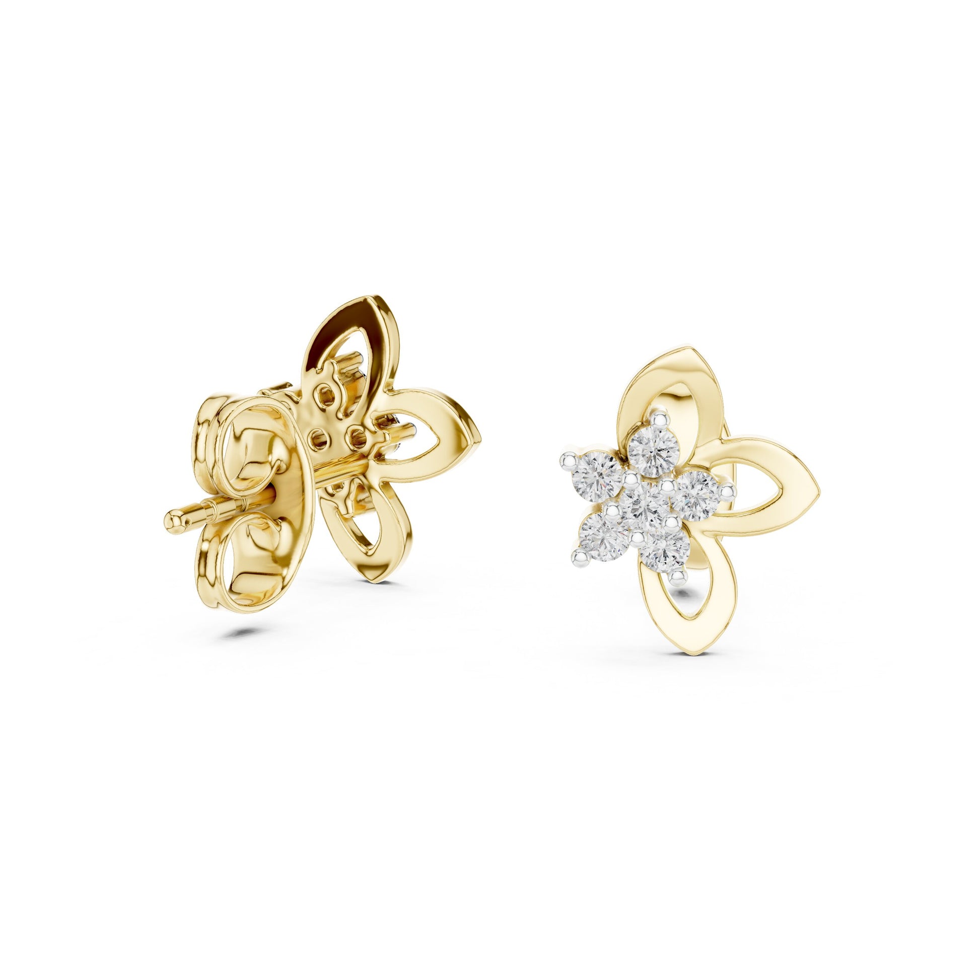 Round Stud Lab Grown Diamond Earrings
