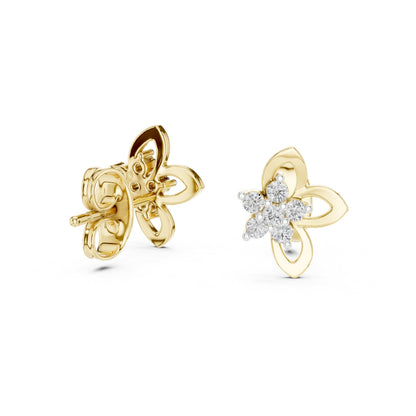 Round Stud Lab Grown Diamond Earrings