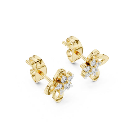 Round Stud Lab Grown Diamond Earrings
