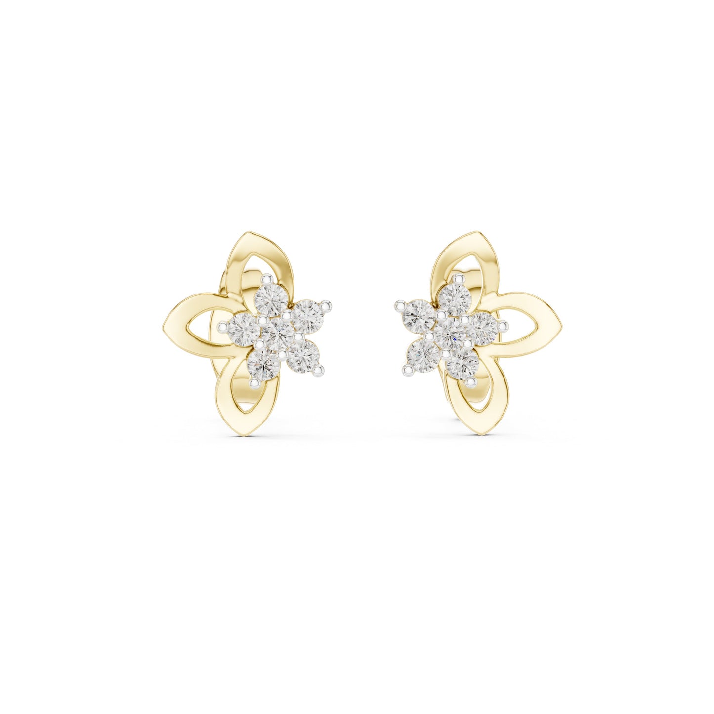 Round Stud Lab Grown Diamond Earrings