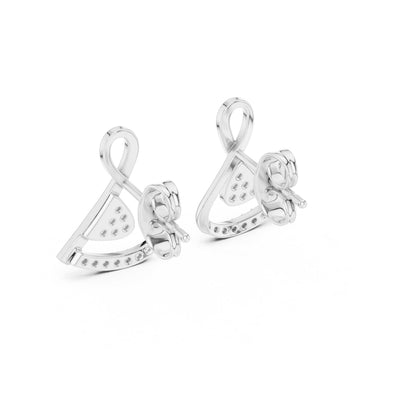 Round Jacket Lab Grown Diamond Earrings
