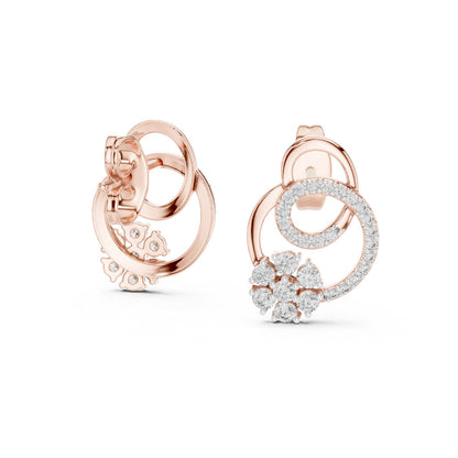 Round Jacket Lab Grown Diamond Earrings