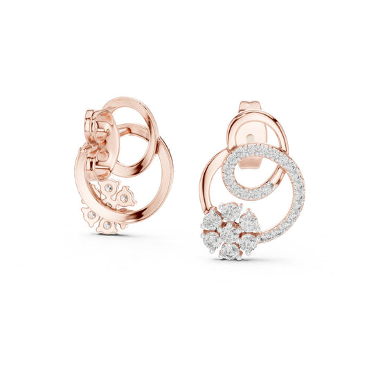 Round Jacket Lab Grown Diamond Earrings