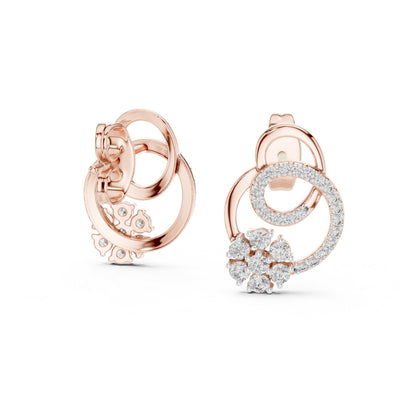 Round Jacket Lab Grown Diamond Earrings
