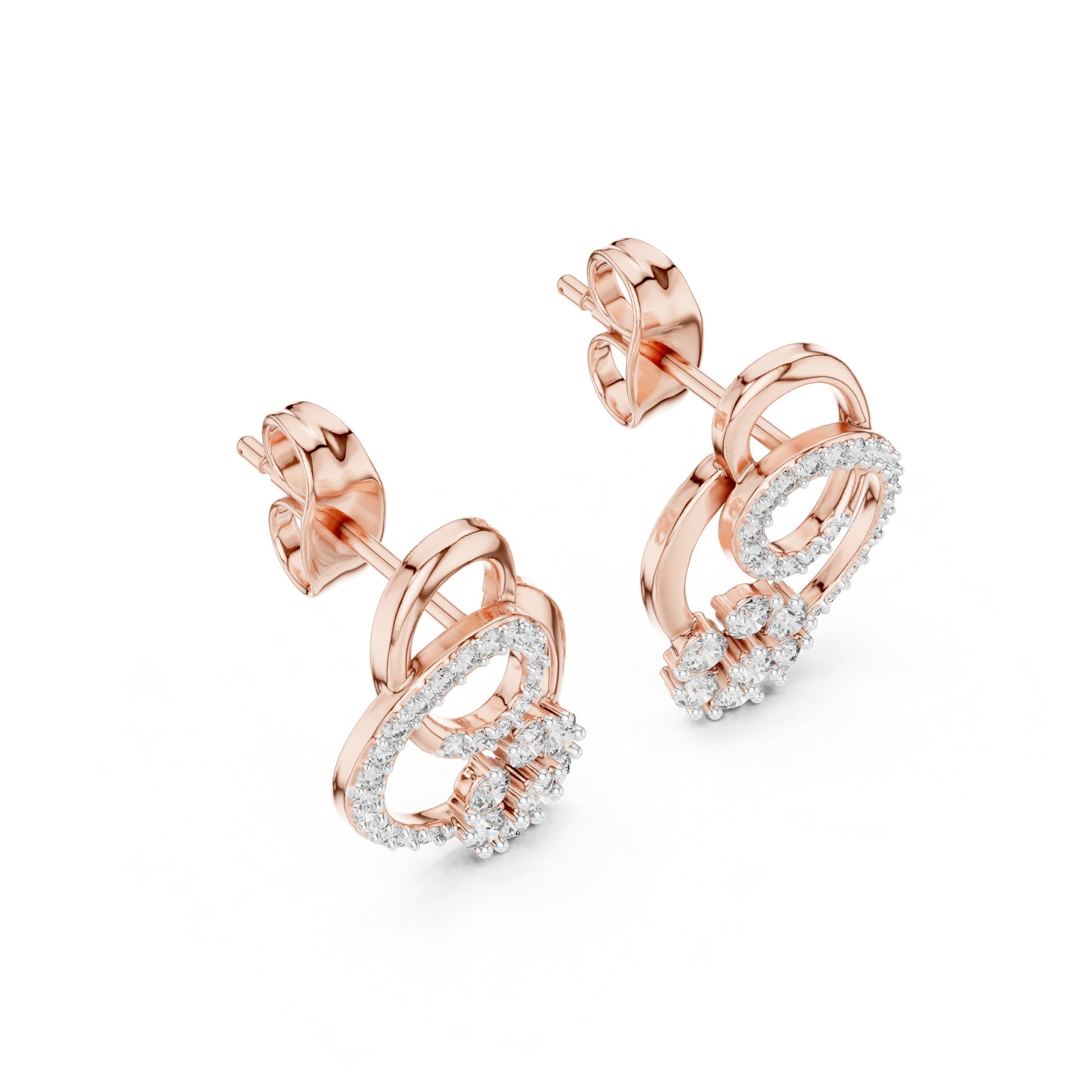 Round Jacket Lab Grown Diamond Earrings