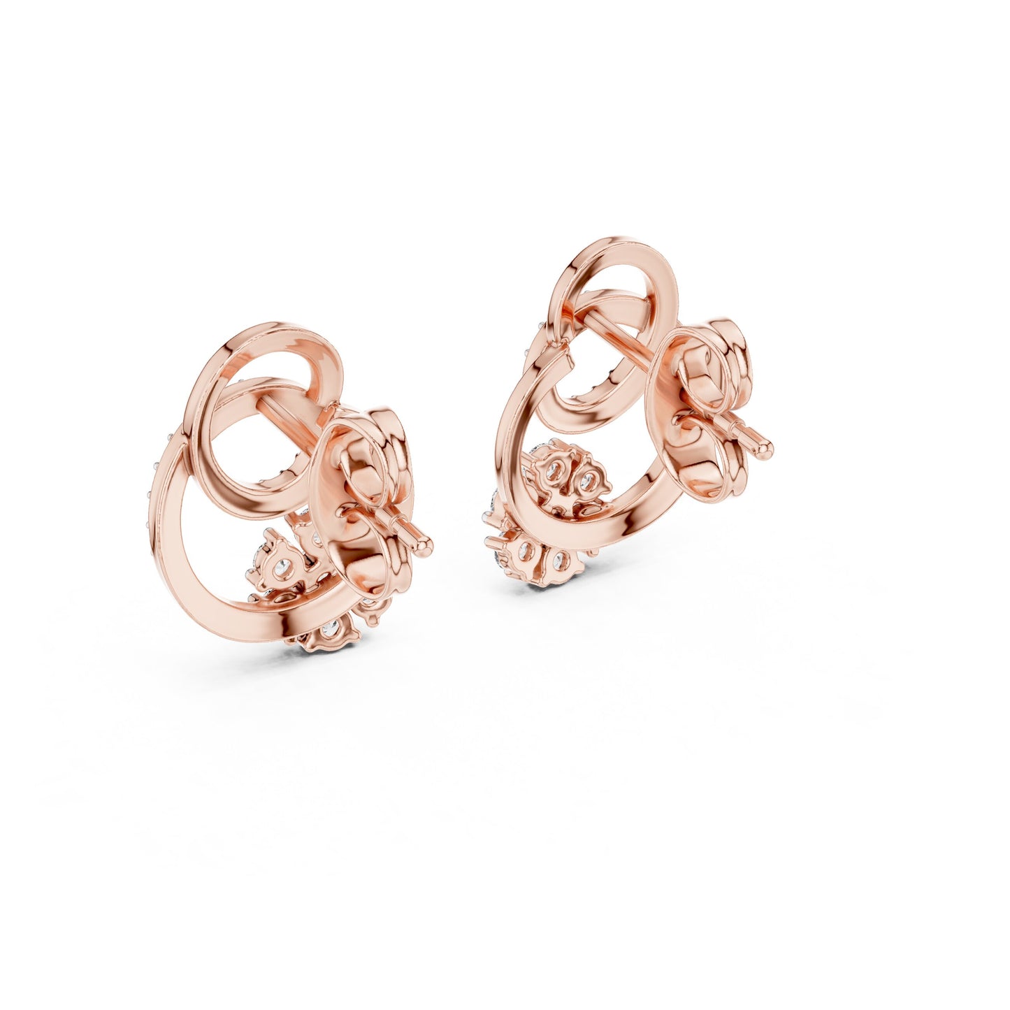 Round Jacket Lab Grown Diamond Earrings