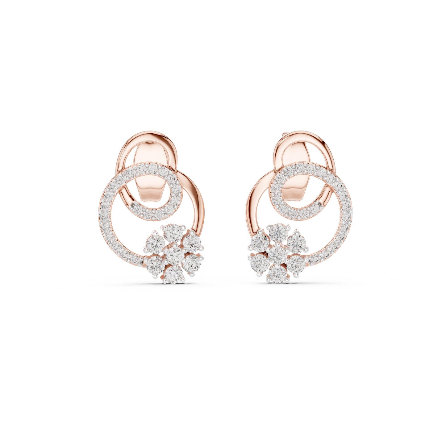 Round Jacket Lab Grown Diamond Earrings