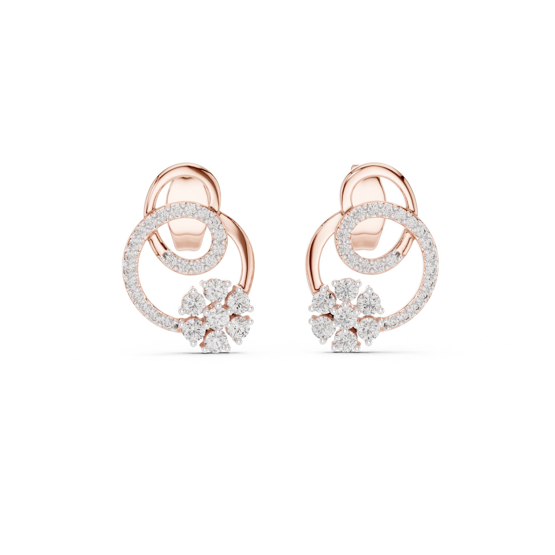 Round Jacket Lab Grown Diamond Earrings