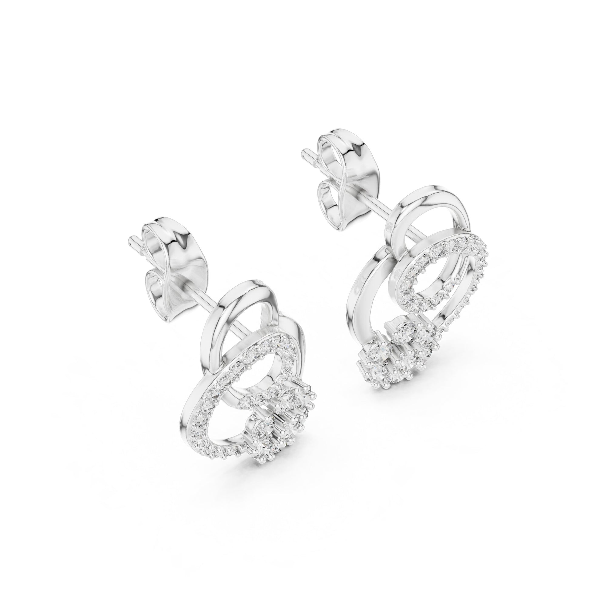 Round Jacket Lab Grown Diamond Earrings