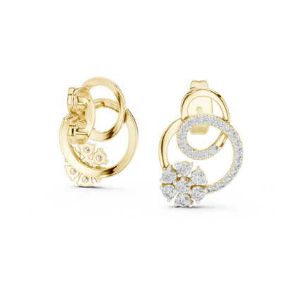 Round Jacket Lab Grown Diamond Earrings
