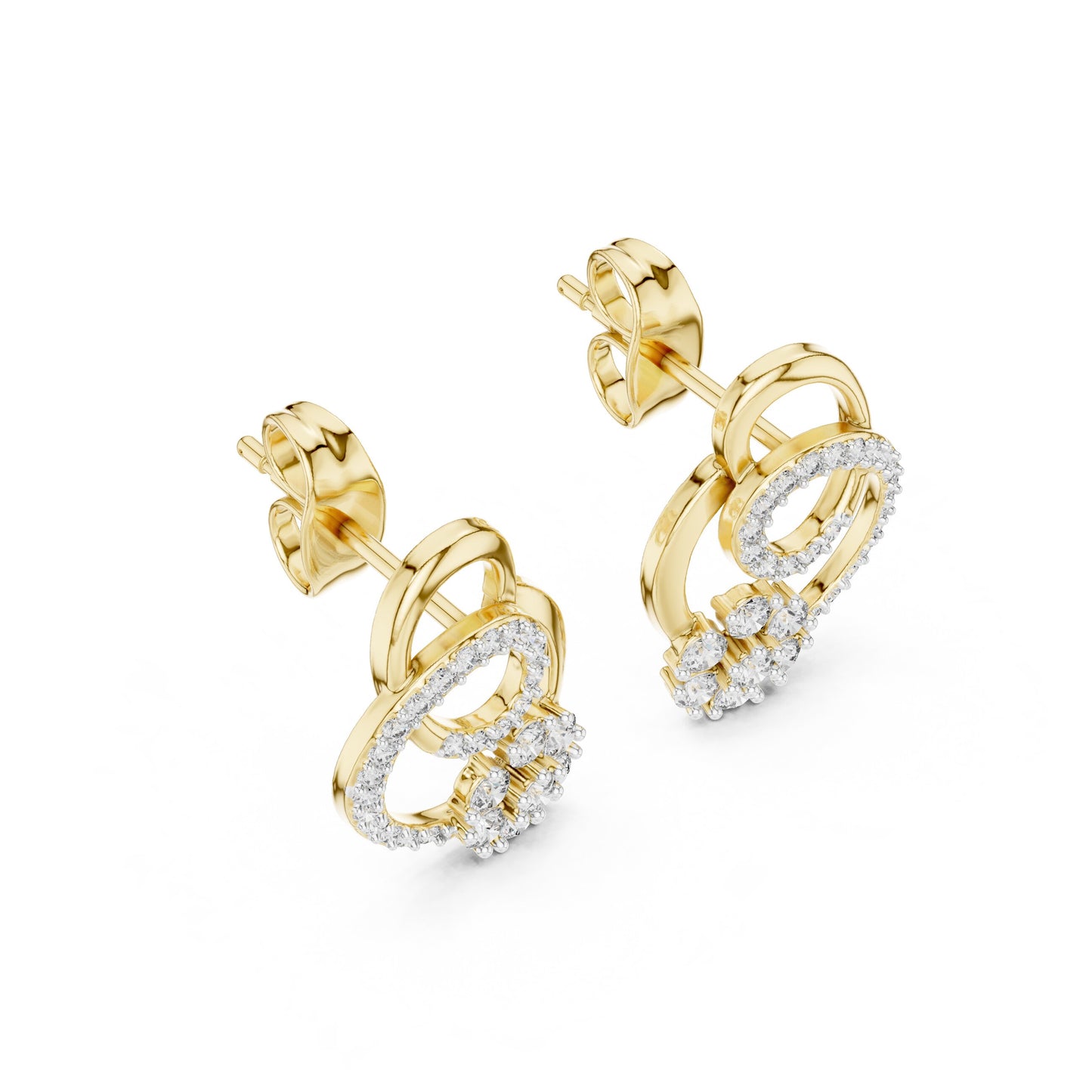 Round Jacket Lab Grown Diamond Earrings