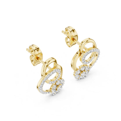 Round Jacket Lab Grown Diamond Earrings