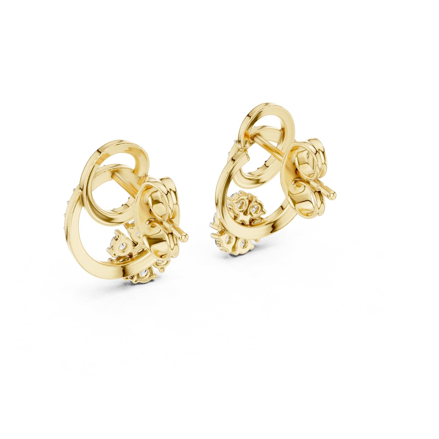 Round Jacket Lab Grown Diamond Earrings