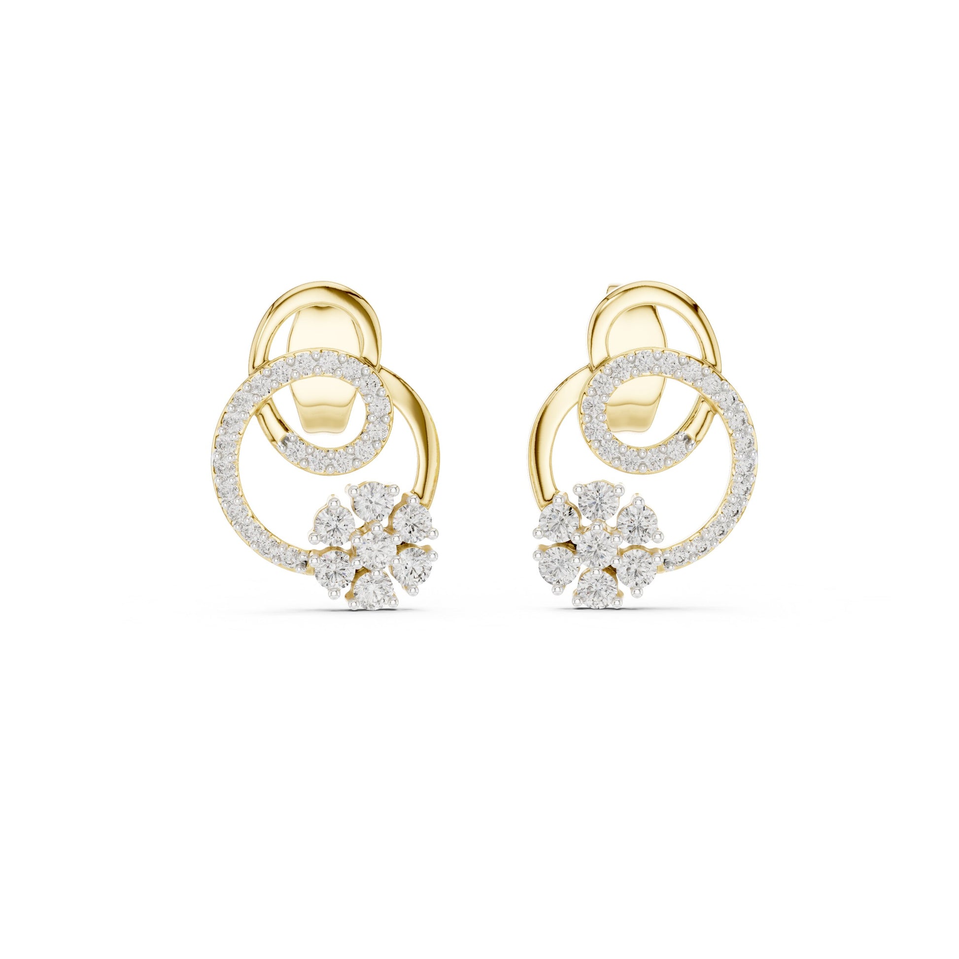Round Jacket Lab Grown Diamond Earrings