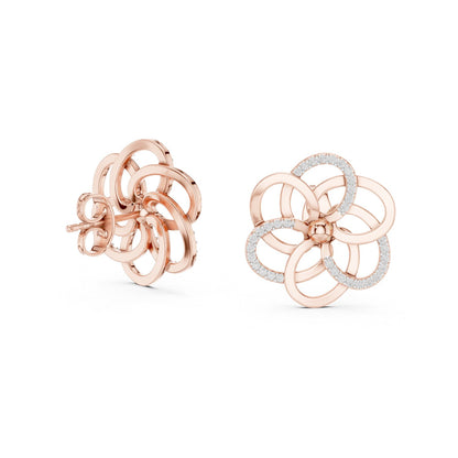 Round Stud Lab Grown Diamond Earrings