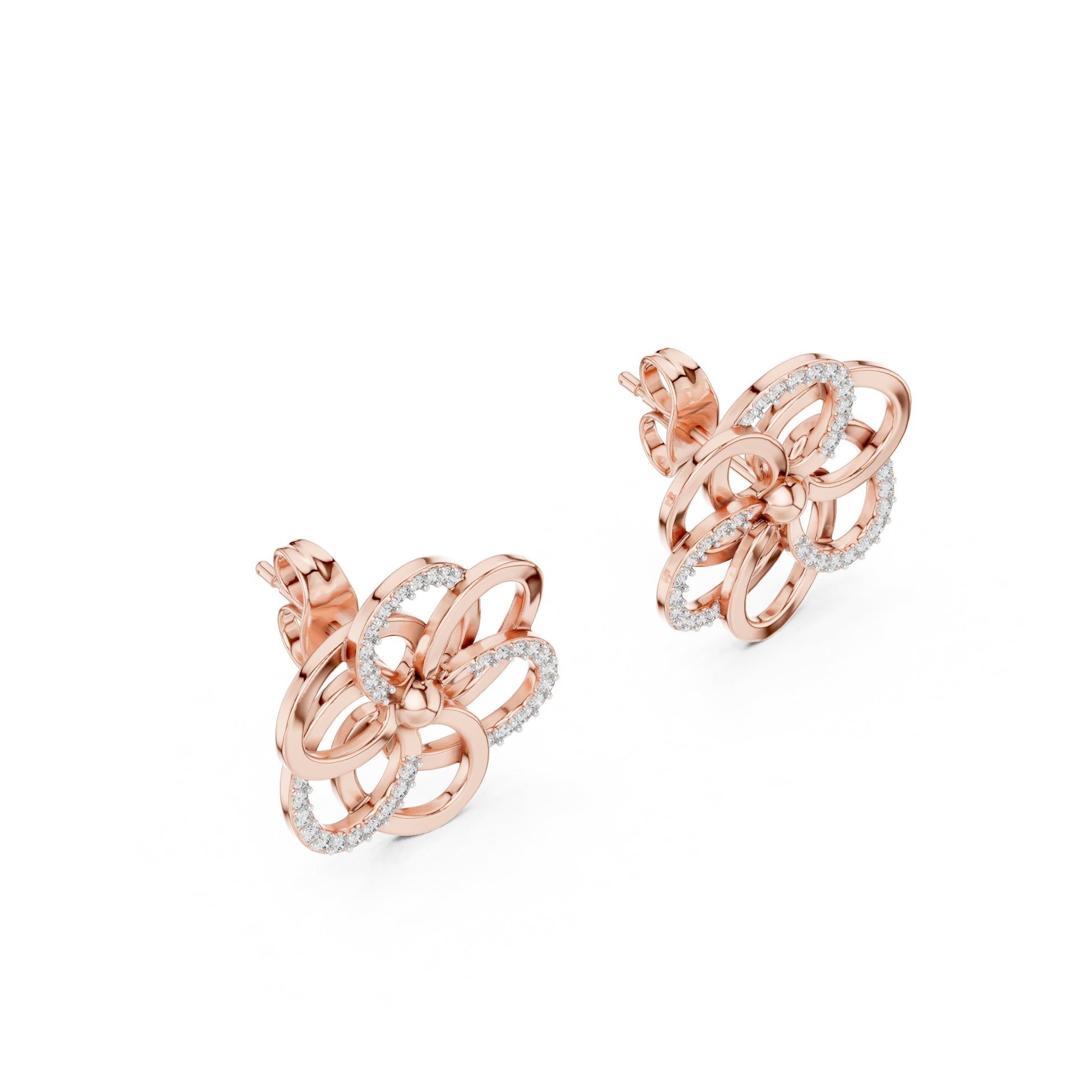 Round Stud Lab Grown Diamond Earrings