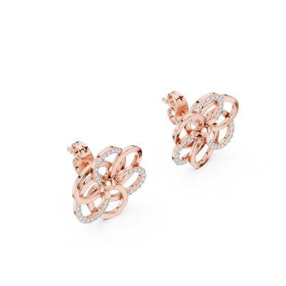 Round Stud Lab Grown Diamond Earrings