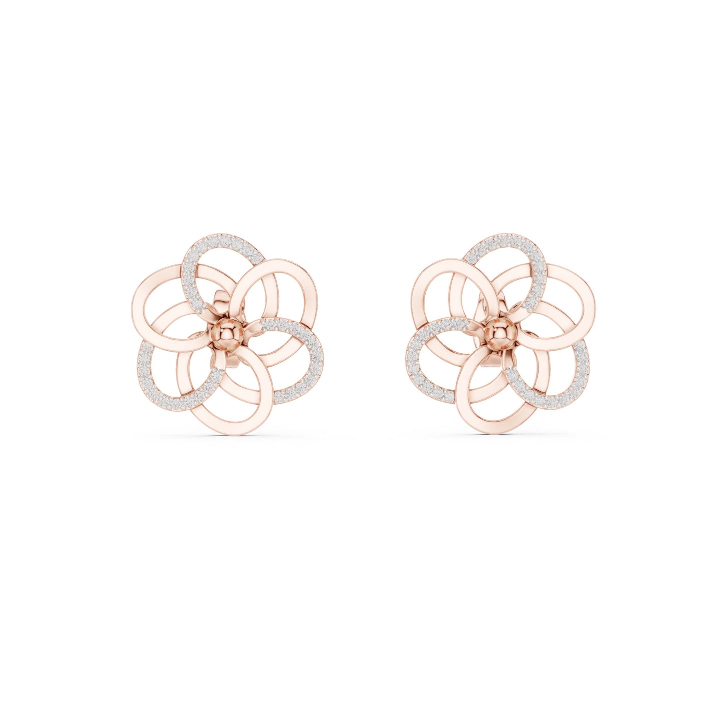 Round Stud Lab Grown Diamond Earrings