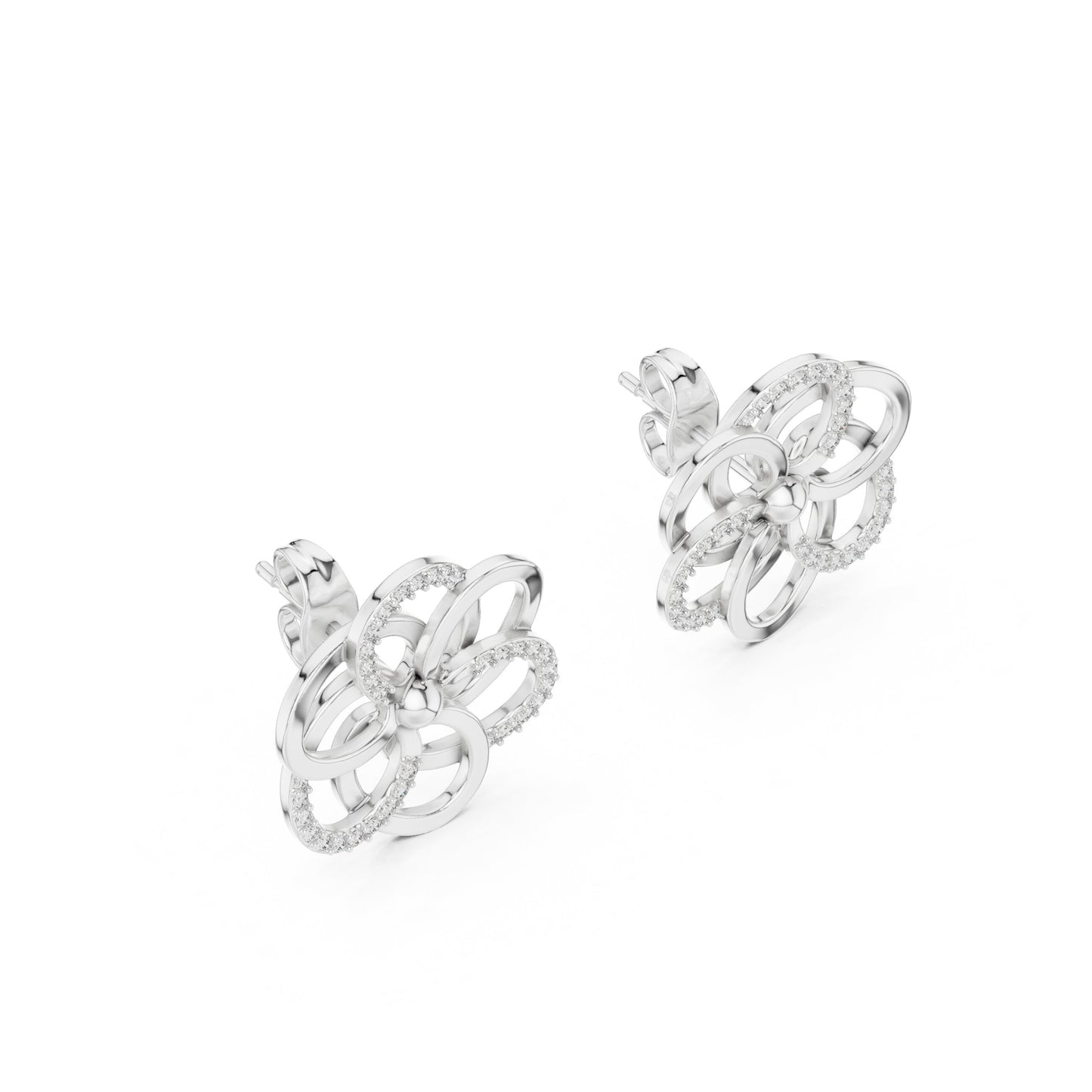 Round Stud Lab Grown Diamond Earrings