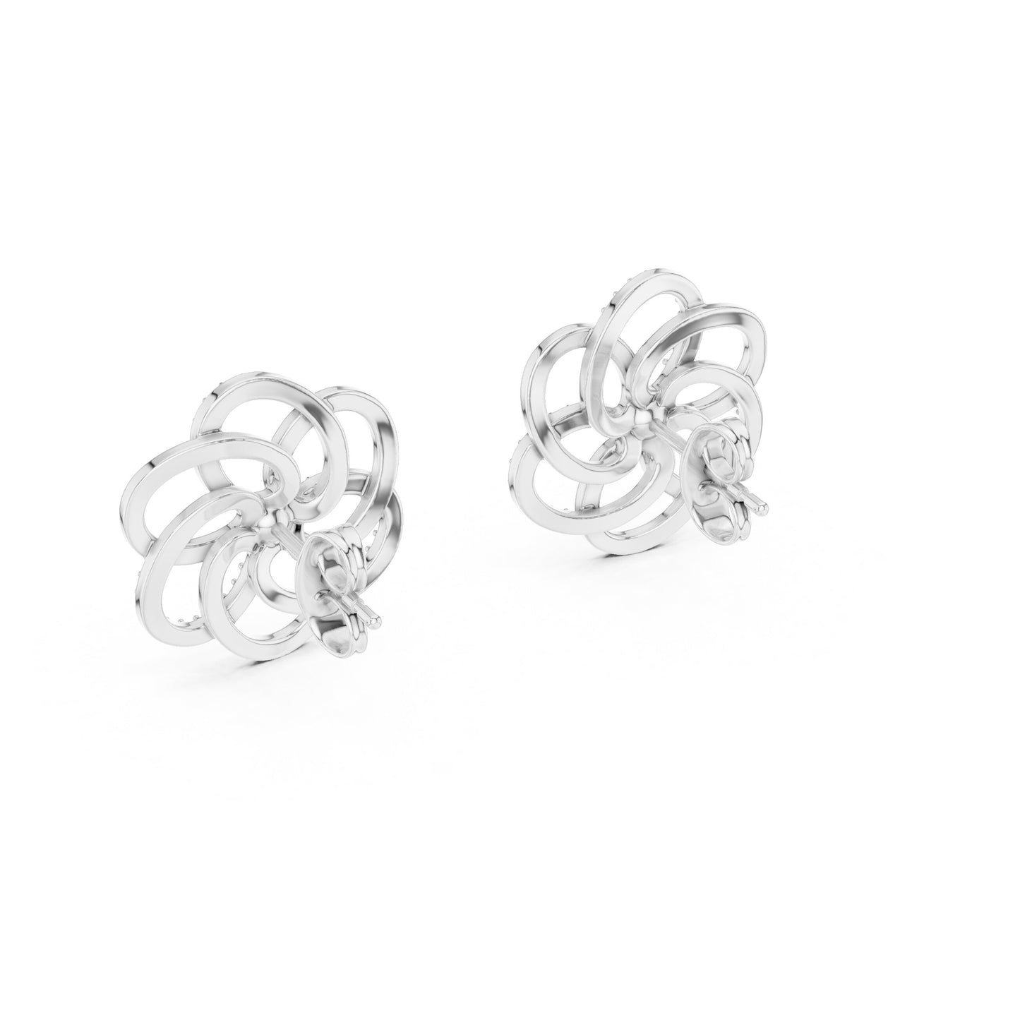Round Stud Lab Grown Diamond Earrings