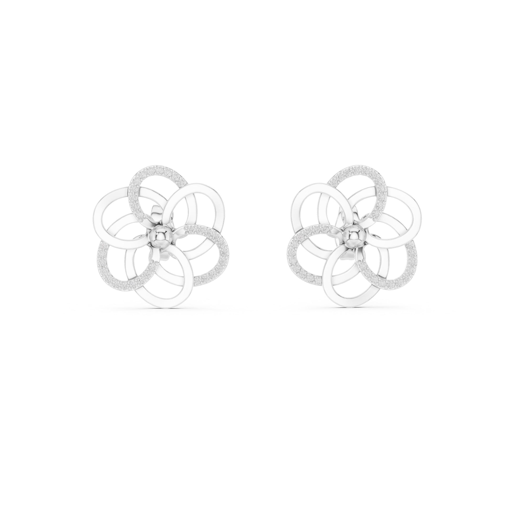 Round Stud Lab Grown Diamond Earrings