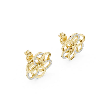Round Stud Lab Grown Diamond Earrings