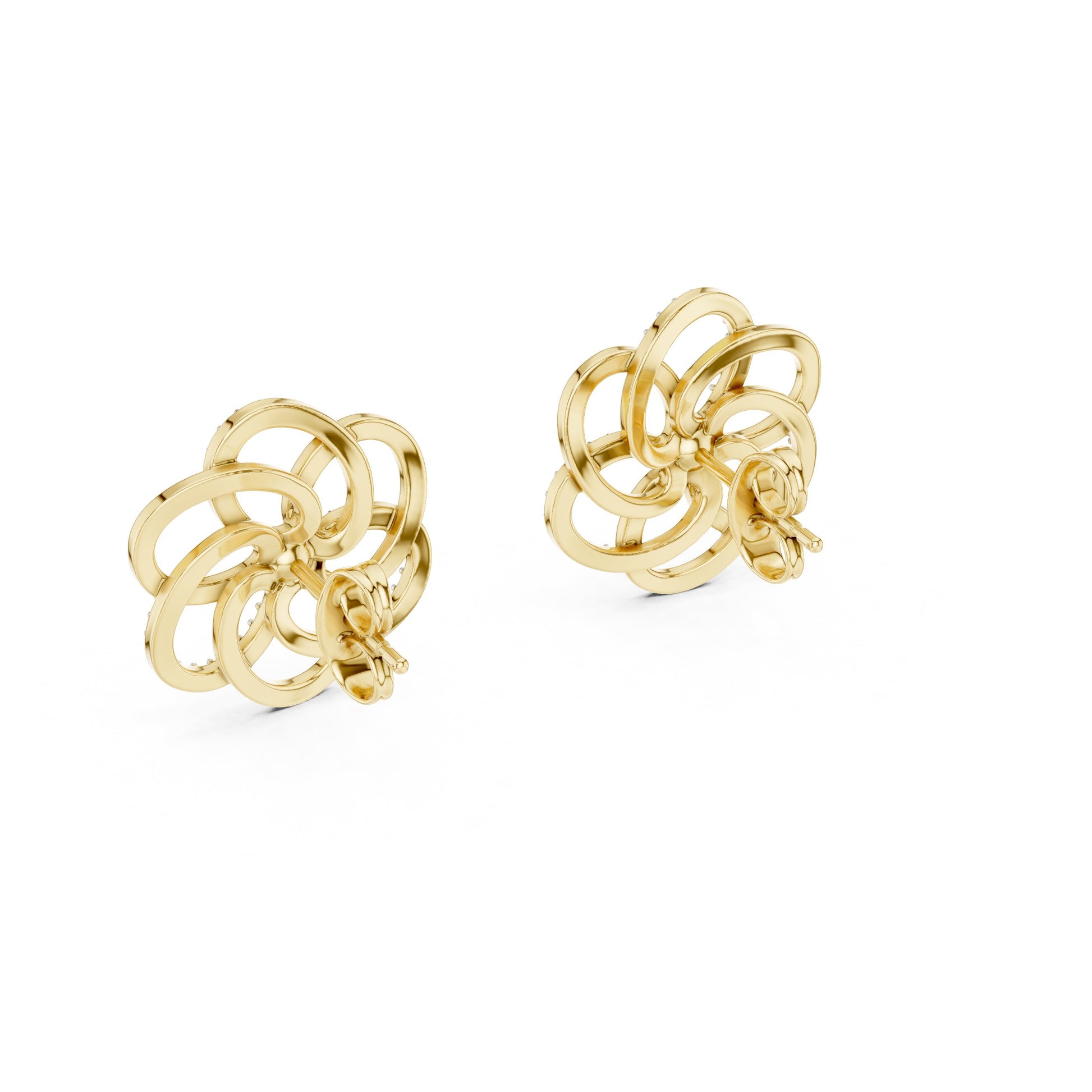 Round Stud Lab Grown Diamond Earrings