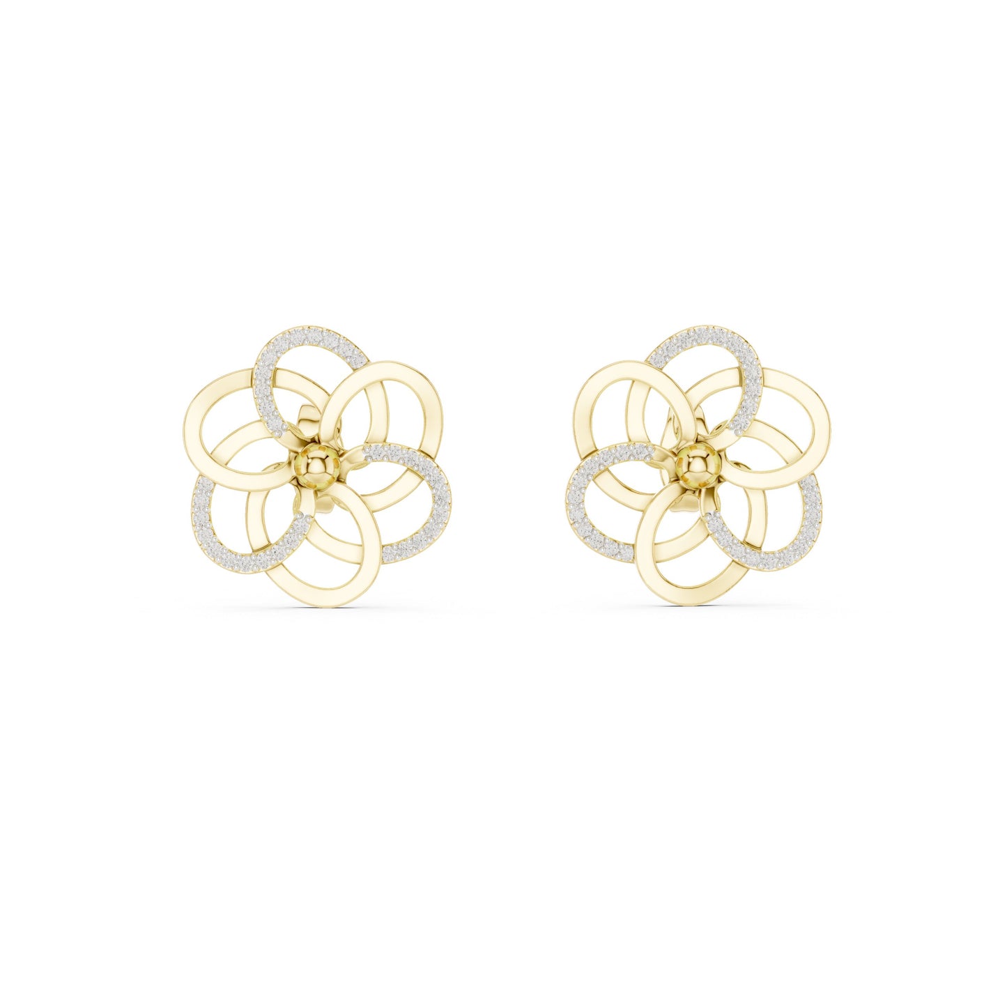 Round Stud Lab Grown Diamond Earrings