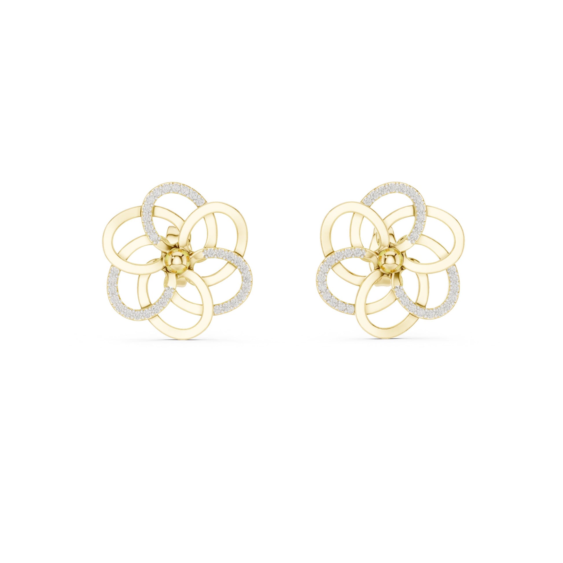 Round Stud Lab Grown Diamond Earrings