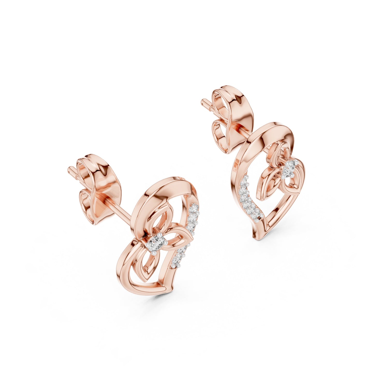 Round Stud Lab Grown Diamond Earrings