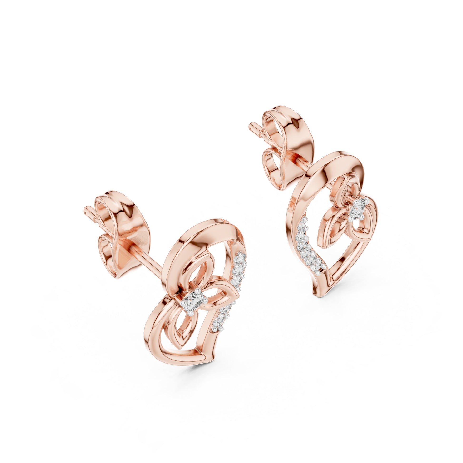 Round Stud Lab Grown Diamond Earrings