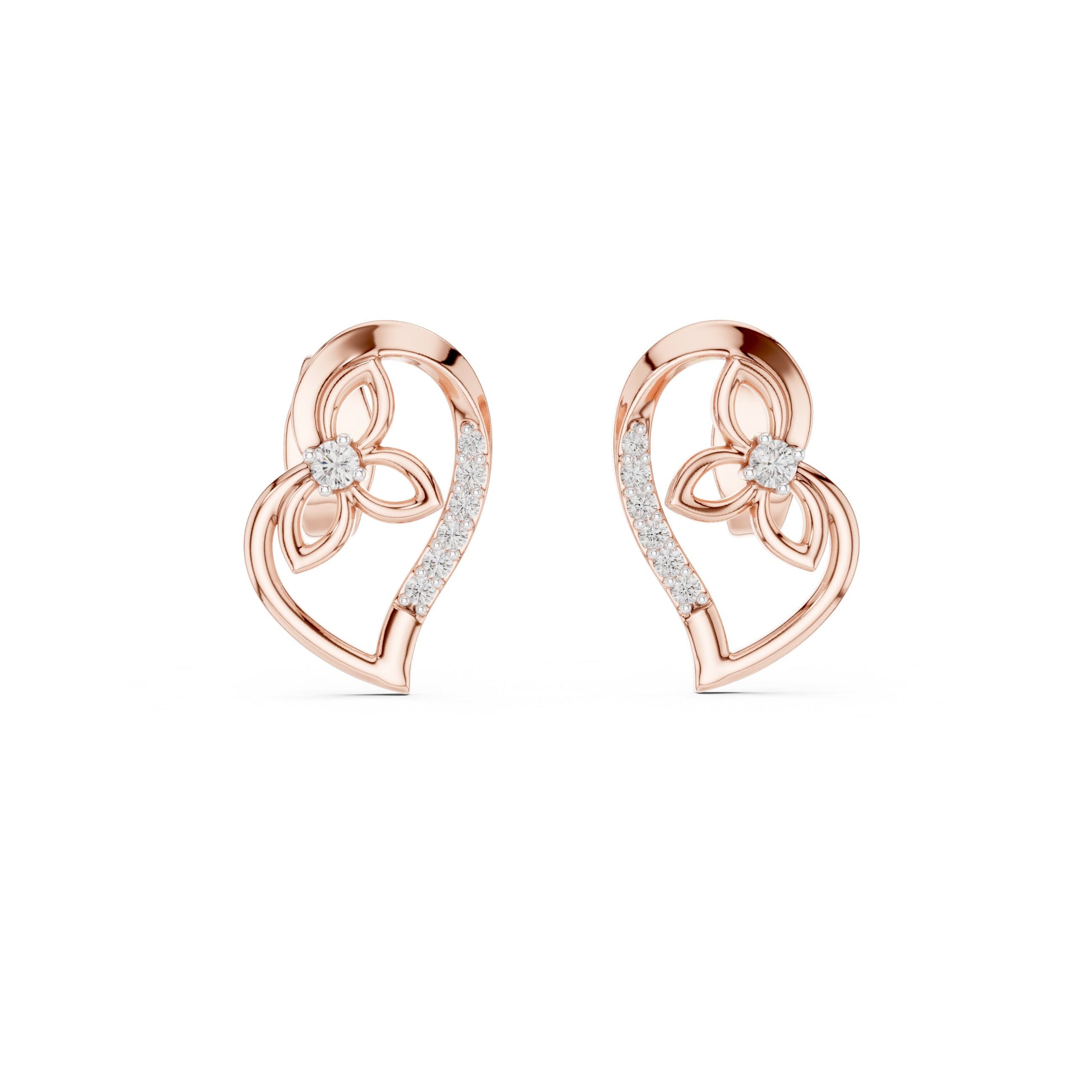 Round Stud Lab Grown Diamond Earrings