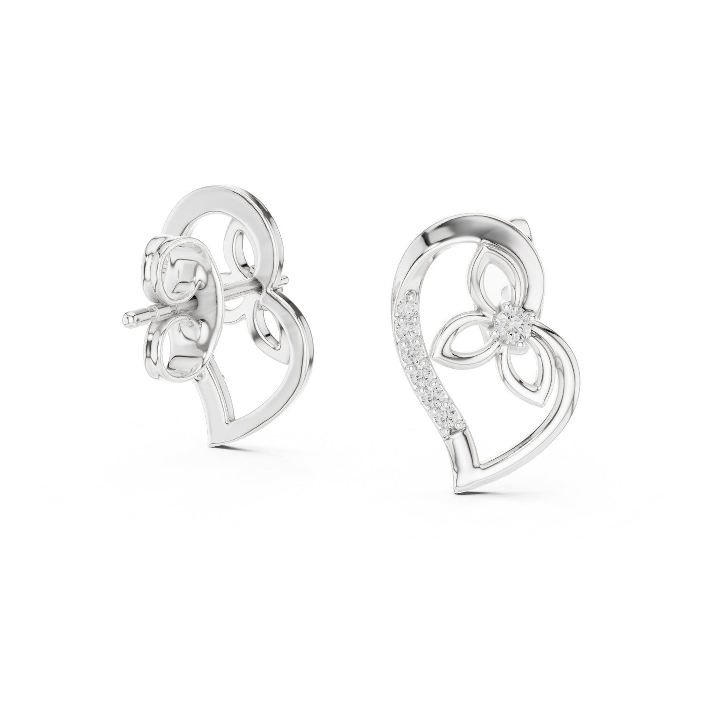 Round Stud Lab Grown Diamond Earrings