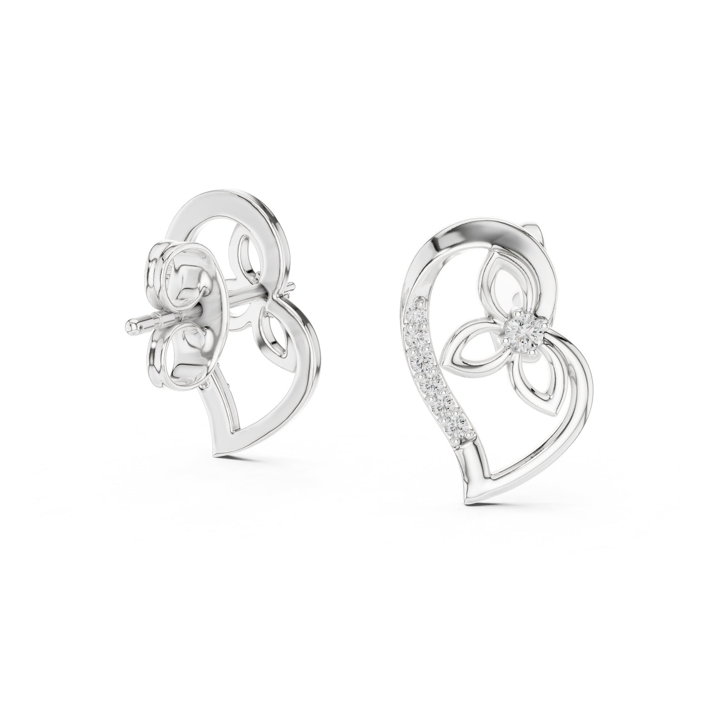 Round Stud Lab Grown Diamond Earrings