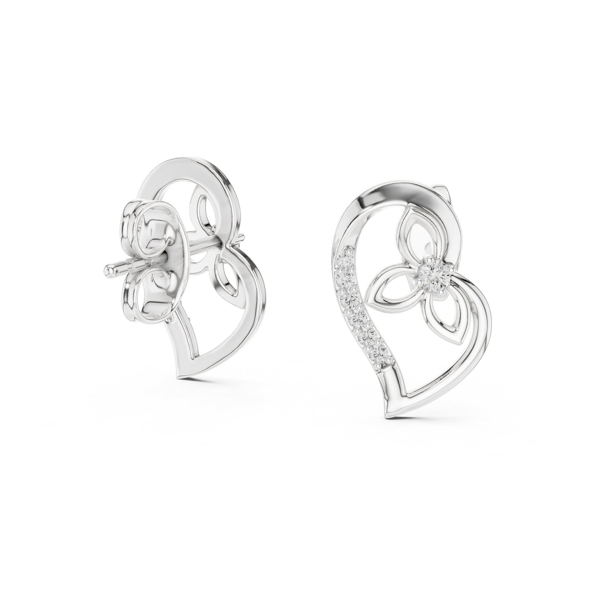 Round Stud Lab Grown Diamond Earrings