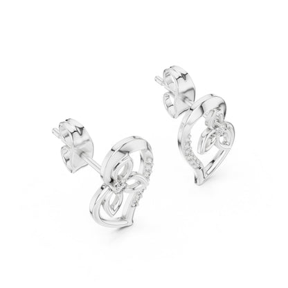 Round Stud Lab Grown Diamond Earrings