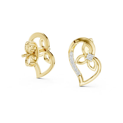 Round Stud Lab Grown Diamond Earrings