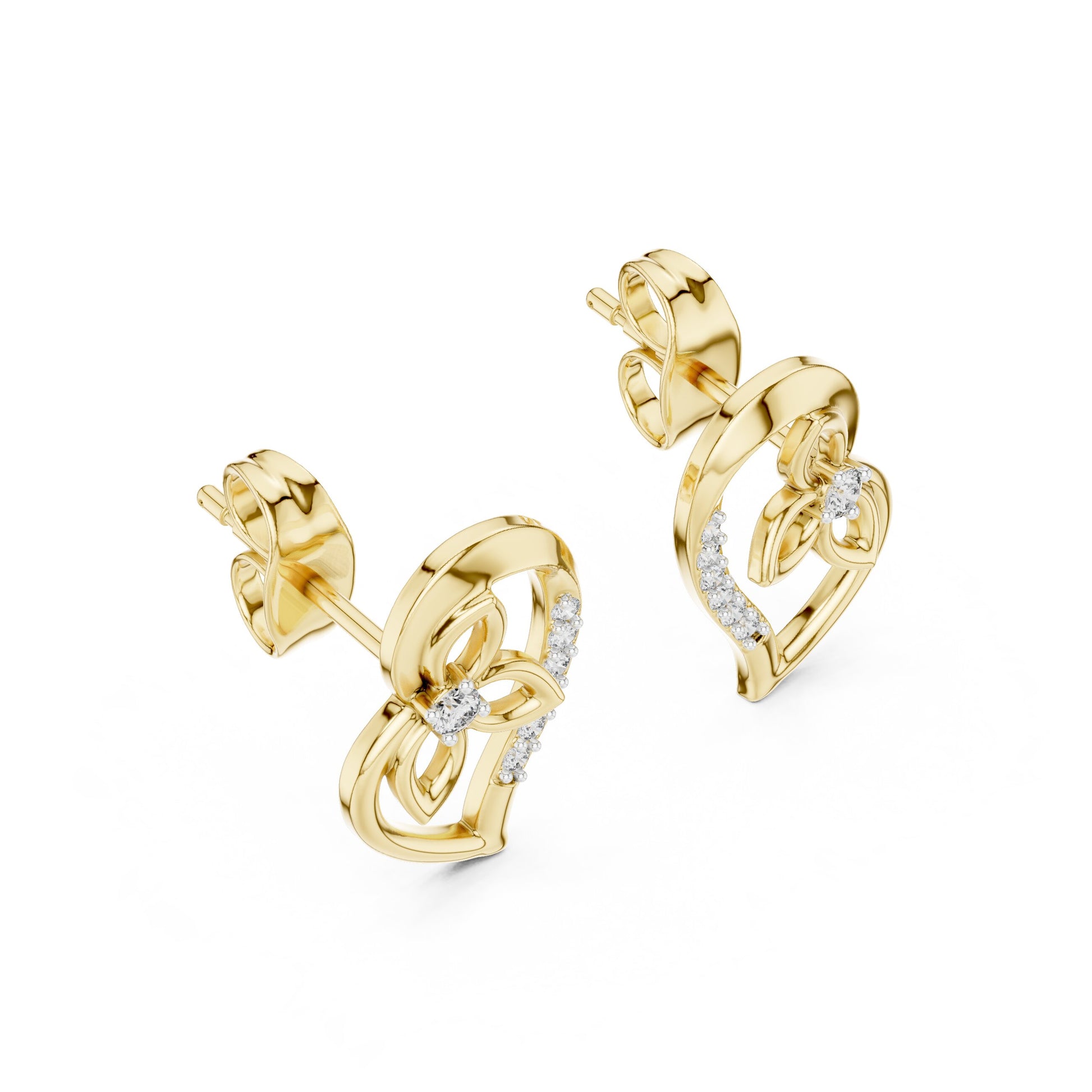 Round Stud Lab Grown Diamond Earrings