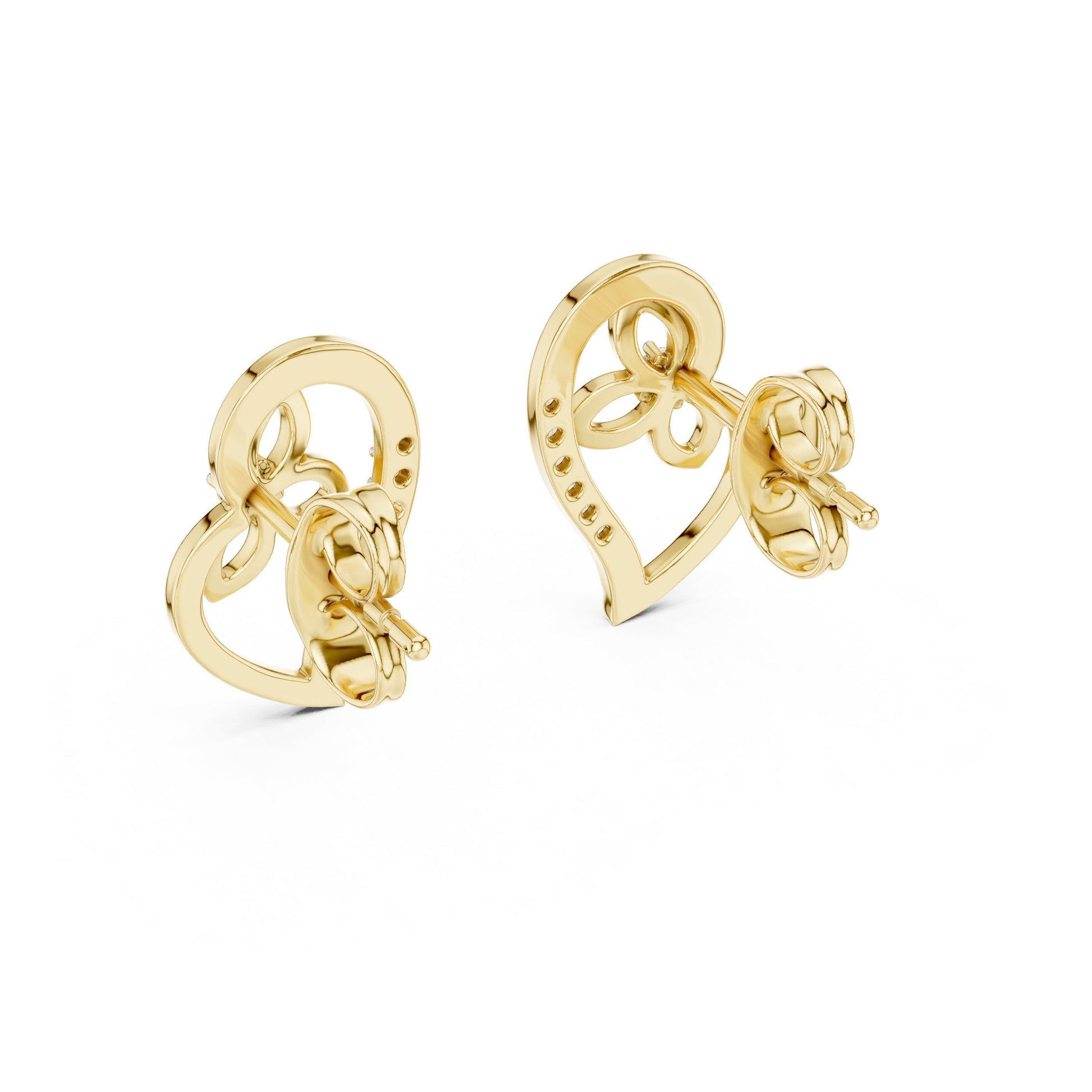 Round Stud Lab Grown Diamond Earrings
