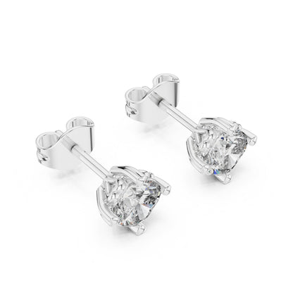 Round Stud Lab Grown Diamond Earrings
