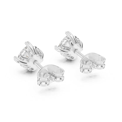 Round Stud Lab Grown Diamond Earrings